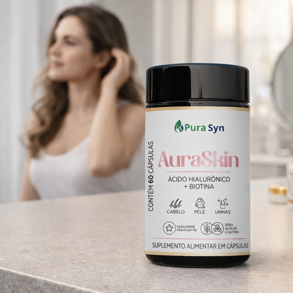 Aura Skin Pura Syn – Crescimento Capilar, Pele Firme e Unhas Fortes