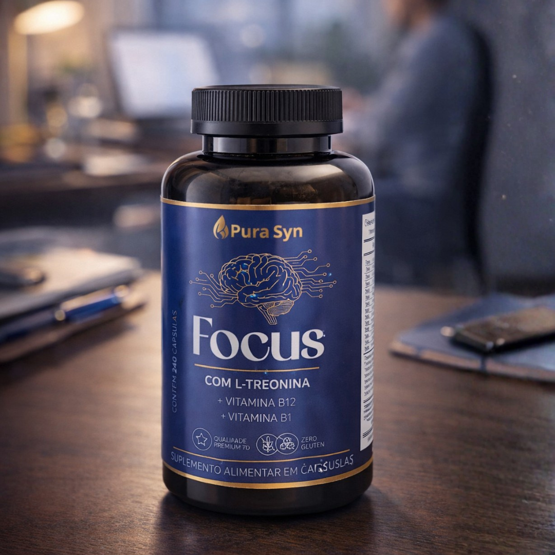 Kit com 5 Unidades Focus Pura Syn – Foco Mental, Memória e Clareza para Alta Performance