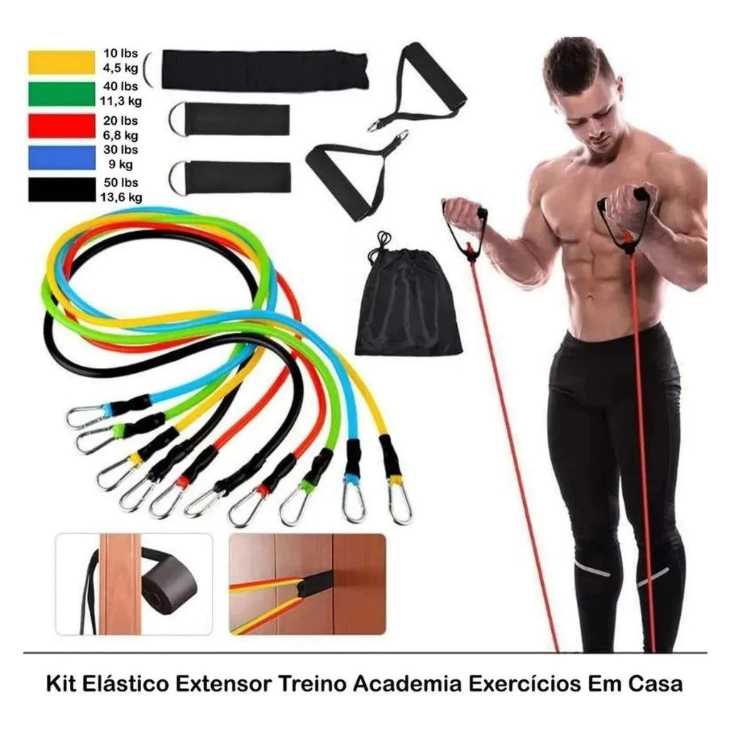 Kit Elástico 11 Itens Pura Syn® – Força e Mobilidade