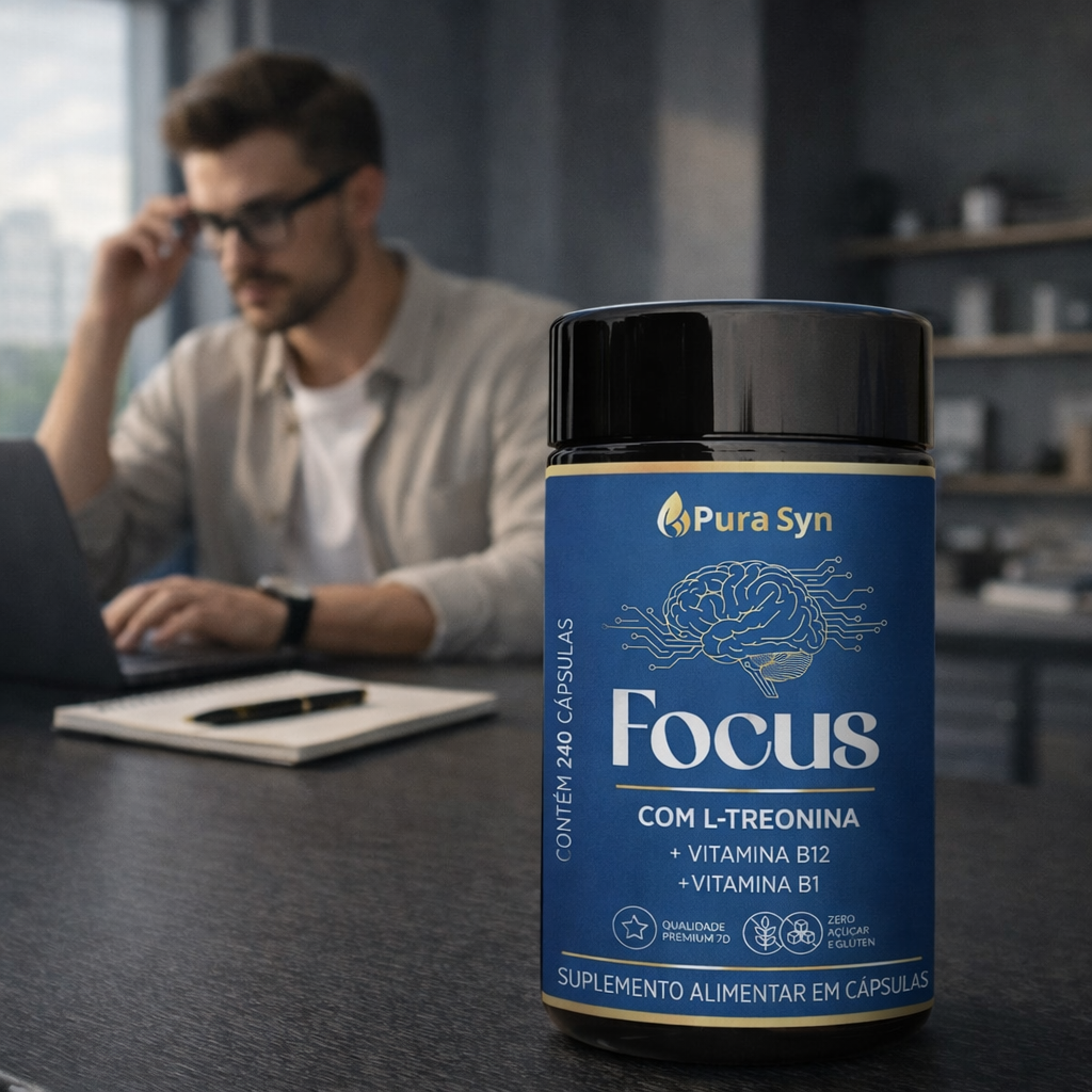 Focus Pura Syn – Foco Mental, Memória e Clareza para Alta Performance